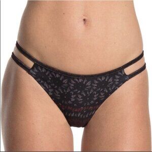 All Saints Cassia Anokhi Split Sides Printed Bikini Swim Bottoms,Size XS